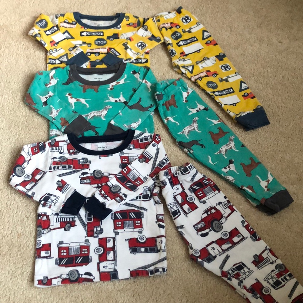 Carters set of 3 pjs for 18 mos baby boy